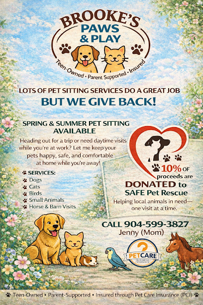Brooke’s Paws and Play Pet Sitting - Pet Shop in Jacksonville