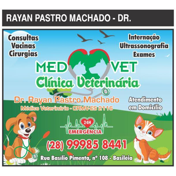 Dr. Rayan Pastro Machado Médico Veterinário 24 HORAS.