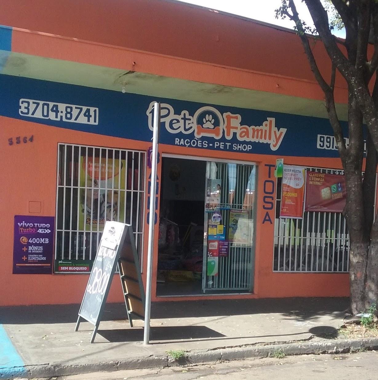 Pet family - rações - pet-shop - banho - tosa - peixes ornamentais